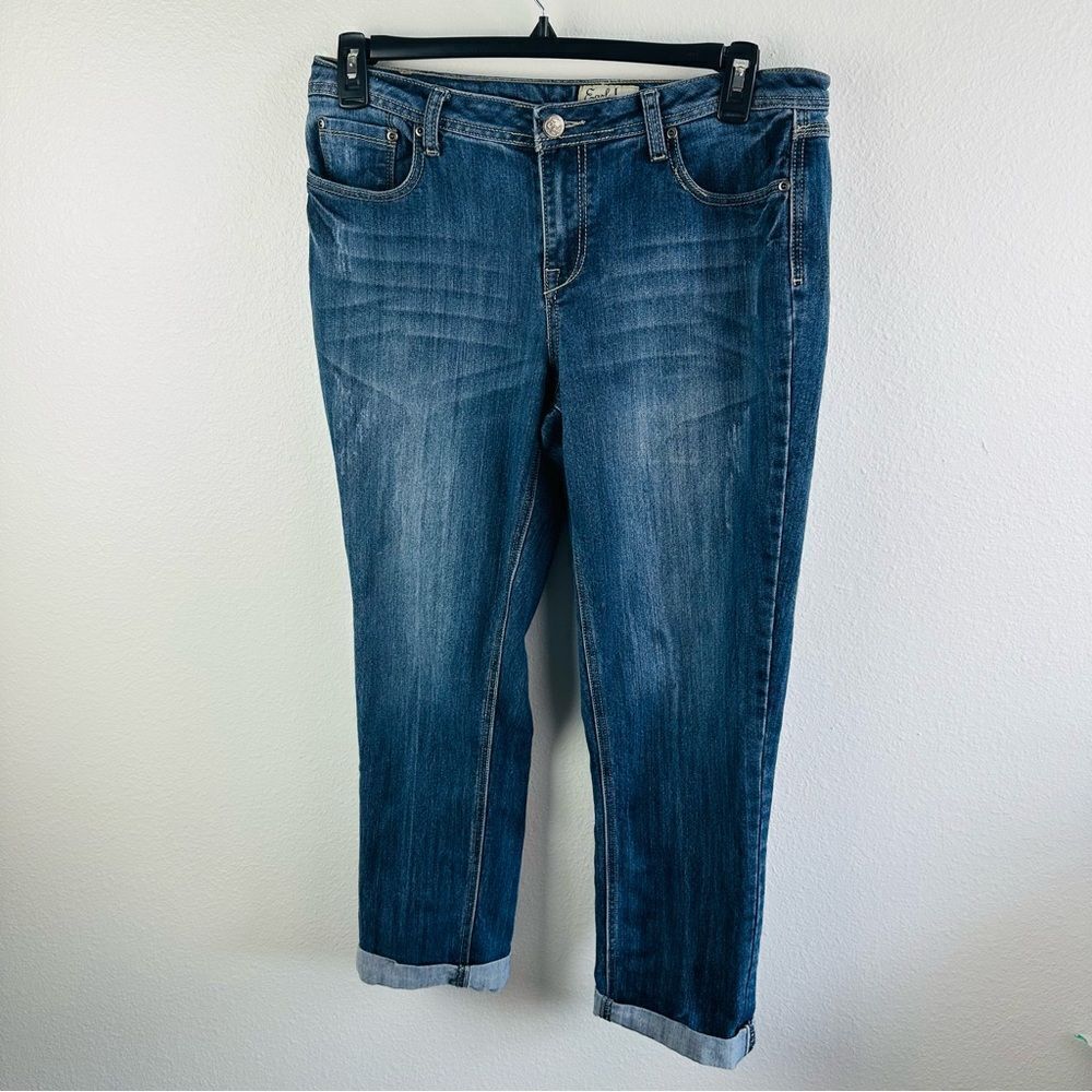 Earl Jeans Distressed Crop Cuff‎ Size 12